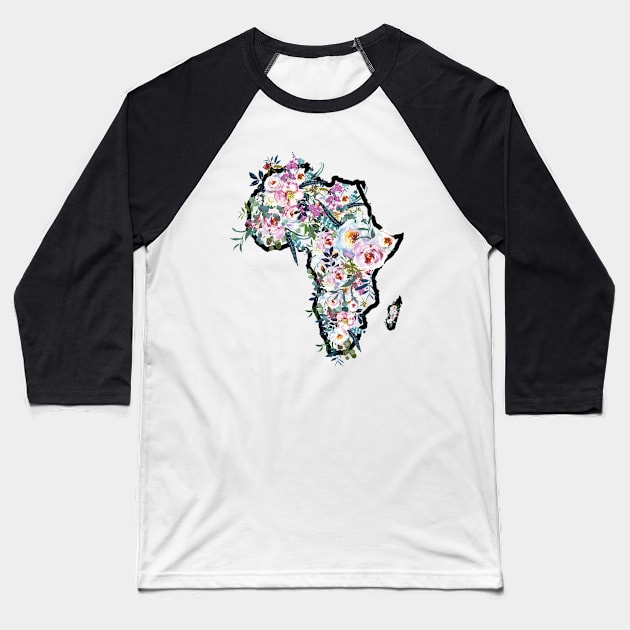 Africa Baseball T-Shirt by gatherandgrace